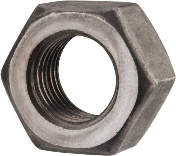 Value Collection - 7/16-20 UNF Steel Left Hand Hex Nut - 11/16" Across Flats, 3/8" High, Uncoated - Industrial Tool & Supply
