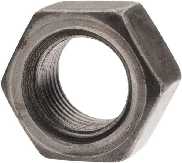 Value Collection - 1/2-20 UNF Steel Left Hand Hex Nut - 3/4" Across Flats, 7/16" High, Uncoated - Industrial Tool & Supply