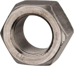 Value Collection - 1-14 UNF Steel Left Hand Hex Nut - 1-1/2" Across Flats, 55/64" High, Uncoated - Industrial Tool & Supply