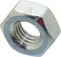 Value Collection - M10x1.50 Metric Coarse Steel Right Hand Hex Nut - 17mm Across Flats, 8mm High, Zinc-Plated Finish - Industrial Tool & Supply