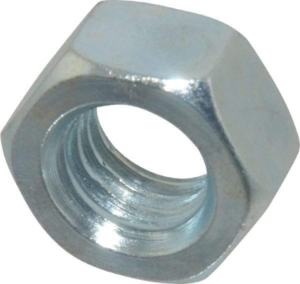 Value Collection - M12x1.75 Metric Coarse Steel Right Hand Hex Nut - 19mm Across Flats, 10mm High, Zinc-Plated Finish - Industrial Tool & Supply