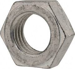 Value Collection - 1-1/8 - 7 UN Steel Right Hand Hex Jam Nut - 2-1/4" Across Flats, 27/32" High, Zinc-Plated Finish - Industrial Tool & Supply