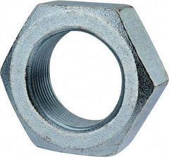 Value Collection - 1-1/2 - 12 UN Steel Right Hand Hex Jam Nut - 2-1/4" Across Flats, 27/32" High, Zinc-Plated Finish - Industrial Tool & Supply