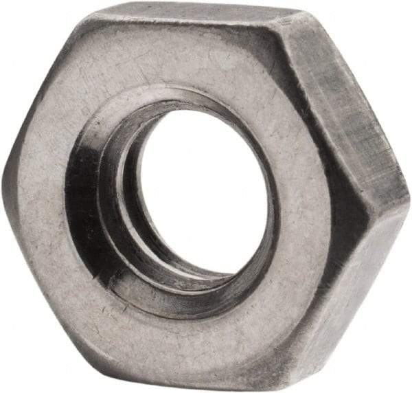 Value Collection - 1/4-20 UNC Steel Left Hand Hex Jam Nut - 7/16" Across Flats, 5/32" High, Uncoated - Industrial Tool & Supply