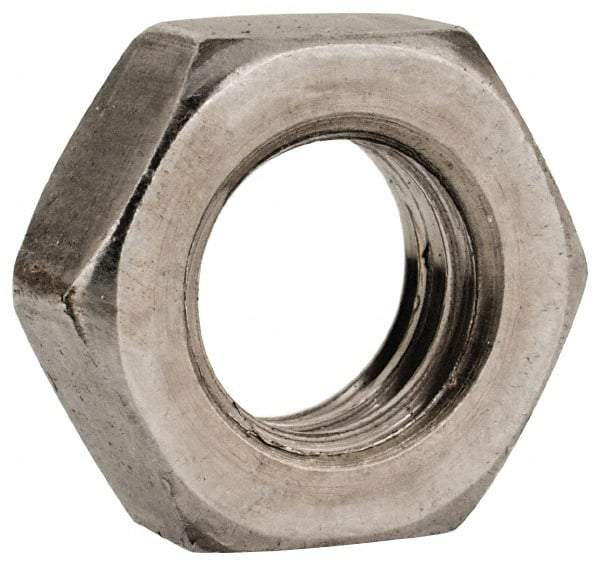 Value Collection - 3/8-16 UNC Steel Left Hand Hex Jam Nut - 9/16" Across Flats, 7/32" High, Uncoated - Industrial Tool & Supply