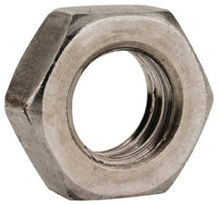 Value Collection - 3/8-16 UNC Steel Left Hand Hex Jam Nut - 9/16" Across Flats, 7/32" High, Uncoated - Industrial Tool & Supply