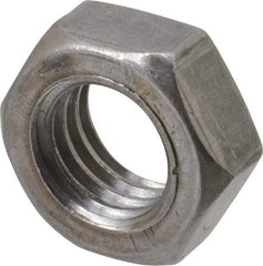 Value Collection - 1/2-13 UNC Steel Left Hand Hex Jam Nut - 3/4" Across Flats, 5/16" High, Uncoated - Industrial Tool & Supply