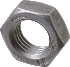 Value Collection - 3/8-24 UNF Steel Left Hand Hex Jam Nut - 9/16" Across Flats, 7/32" High, Uncoated - Industrial Tool & Supply