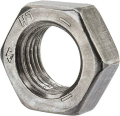 Value Collection - 1/2-20 UNF Steel Left Hand Hex Jam Nut - 3/4" Across Flats, 5/16" High, Uncoated - Industrial Tool & Supply
