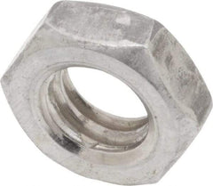 Value Collection - 5/16-18 UNC Steel Right Hand Hex Jam Nut - 1/2" Across Flats, 3/16" High, Uncoated - Industrial Tool & Supply
