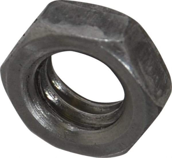 Value Collection - 3/8-16 UNC Steel Right Hand Hex Jam Nut - 9/16" Across Flats, 0.2188" High, Uncoated - Industrial Tool & Supply