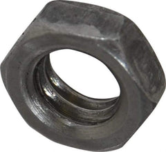 Value Collection - 3/8-16 UNC Steel Right Hand Hex Jam Nut - 9/16" Across Flats, 0.2188" High, Uncoated - Industrial Tool & Supply