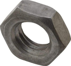 Value Collection - 7/16-14 UNC Steel Right Hand Hex Jam Nut - 11/16" Across Flats, 1/4" High, Uncoated - Industrial Tool & Supply