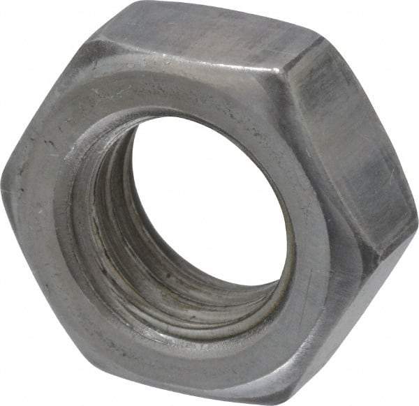 Value Collection - 1/2-13 UNC Steel Right Hand Hex Jam Nut - 3/4" Across Flats, 5/16" High, Uncoated - Industrial Tool & Supply