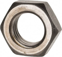 Value Collection - 7/8-9 UNC Steel Right Hand Hex Jam Nut - 1-5/16" Across Flats, 0.4844" High, Uncoated - Industrial Tool & Supply