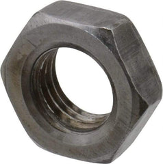 Value Collection - 7/16-20 UNF Steel Right Hand Hex Jam Nut - 11/16" Across Flats, 3/4" High, Uncoated - Industrial Tool & Supply
