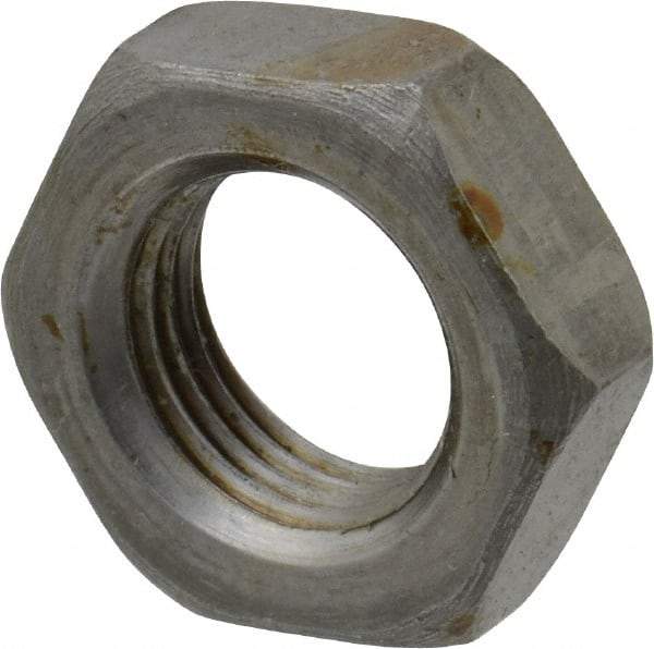 Value Collection - 9/16-18 UN Steel Right Hand Hex Jam Nut - 7/8" Across Flats, 5/16" High, Uncoated - Industrial Tool & Supply