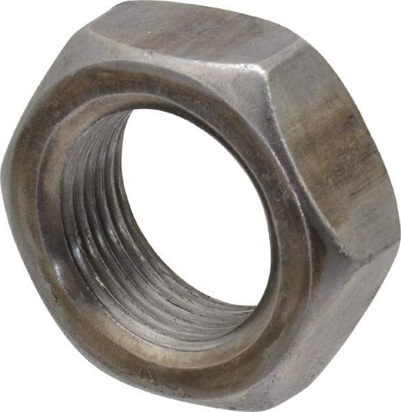 Value Collection - 1-14 UNF Steel Right Hand Hex Jam Nut - 1-1/2" Across Flats, 0.5469" High, Uncoated - Industrial Tool & Supply