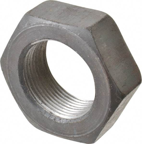 Value Collection - 1-1/2 - 12 UNF Steel Right Hand Hex Jam Nut - 2-1/4" Across Flats, 27/32" High, Uncoated - Industrial Tool & Supply