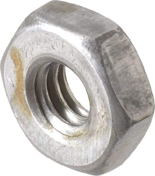 Value Collection - 1/4-20 UNC Steel Right Hand Heavy Hex Jam Nut - 1/2" Across Flats, 11/64" High, Uncoated, 2B Class of Fit - Industrial Tool & Supply