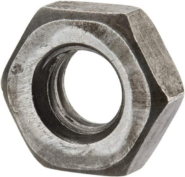Value Collection - 5/16-18 UNC Steel Right Hand Heavy Hex Jam Nut - 9/16" Across Flats, 13/64" High, Uncoated, 2B Class of Fit - Industrial Tool & Supply