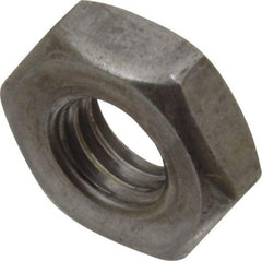 Value Collection - 3/8-16 UNC Steel Right Hand Heavy Hex Jam Nut - 11/16" Across Flats, 15/64" High, Uncoated, 2B Class of Fit - Industrial Tool & Supply