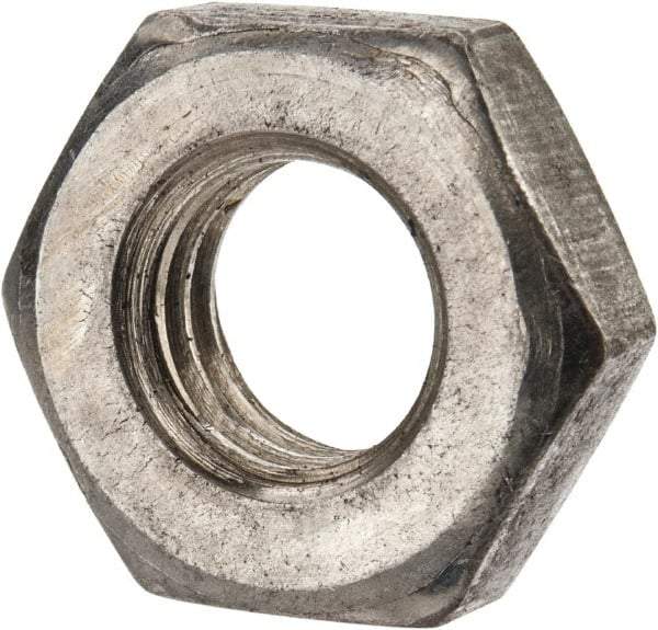 Value Collection - 7/16-14 UNC Steel Right Hand Heavy Hex Jam Nut - 3/4" Across Flats, 1/4" High, Uncoated, 2B Class of Fit - Industrial Tool & Supply