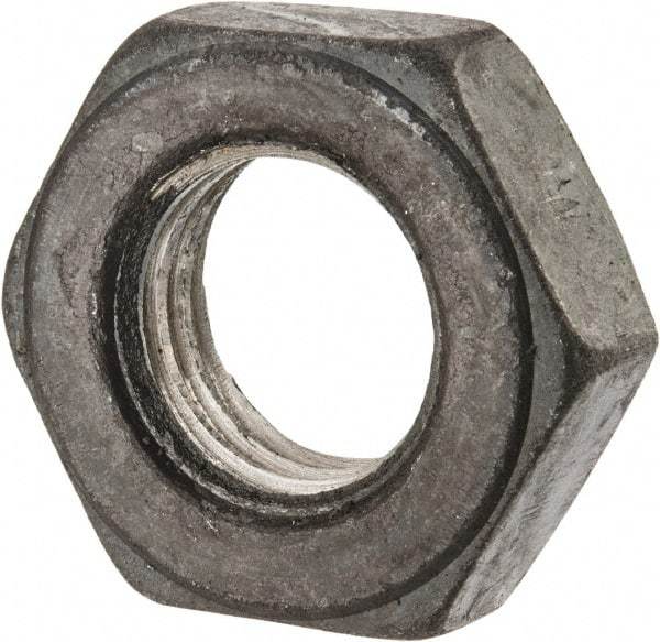 Value Collection - 7/8-9 UNC Steel Right Hand Heavy Hex Jam Nut - 1-7/16" Across Flats, 31/64" High, Uncoated, 2B Class of Fit - Industrial Tool & Supply