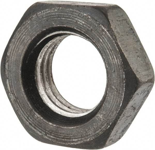 Value Collection - 1-8 UNC Steel Right Hand Heavy Hex Jam Nut - 1-5/8" Across Flats, 35/64" High, Uncoated, 2B Class of Fit - Industrial Tool & Supply