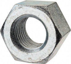 Value Collection - 1-1/8 - 7 UNC Steel Right Hand Heavy Hex Nut - 1-13/16" Across Flats, 1-7/64" High, Zinc-Plated Finish - Industrial Tool & Supply