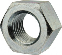 Value Collection - 1-1/2 - 6 UNC Steel Right Hand Heavy Hex Nut - 2-3/8" Across Flats, 1.4688" High, Zinc-Plated Finish - Industrial Tool & Supply