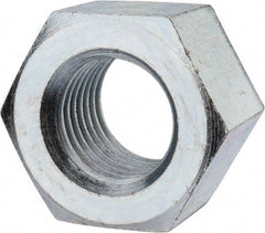 Value Collection - 1-3/4 - 5 UNC Steel Right Hand Heavy Hex Nut - 2-3/4" Across Flats, 1-23/32" High, Zinc-Plated Finish - Industrial Tool & Supply