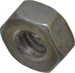 Value Collection - 1/4-20 UNC Steel Right Hand Heavy Hex Nut - 1/2" Across Flats, 15/64" High, Uncoated, 2B Class of Fit - Industrial Tool & Supply