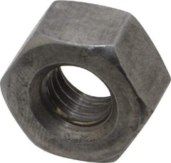 Value Collection - 3/8-16 UNC Steel Right Hand Heavy Hex Nut - 11/16" Across Flats, 23/64" High, Uncoated, 2B Class of Fit - Industrial Tool & Supply