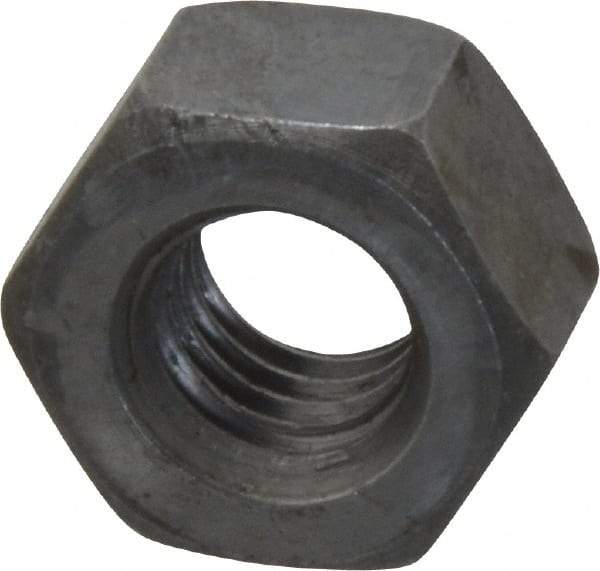 Value Collection - 7/16-14 UNC Steel Right Hand Heavy Hex Nut - 3/4" Across Flats, 27/64" High, Uncoated - Industrial Tool & Supply