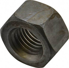 Value Collection - 1-8 UNC Steel Right Hand Heavy Hex Nut - 1-5/8" Across Flats, 63/64" High, Uncoated, 2B Class of Fit - Industrial Tool & Supply