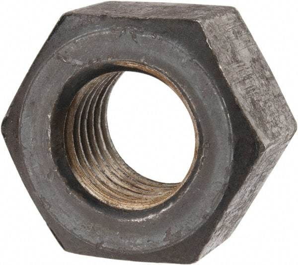 Value Collection - 1-1/8 - 7 UNC Steel Right Hand Heavy Hex Nut - 1-13/16" Across Flats, 1-7/64" High, Uncoated - Industrial Tool & Supply