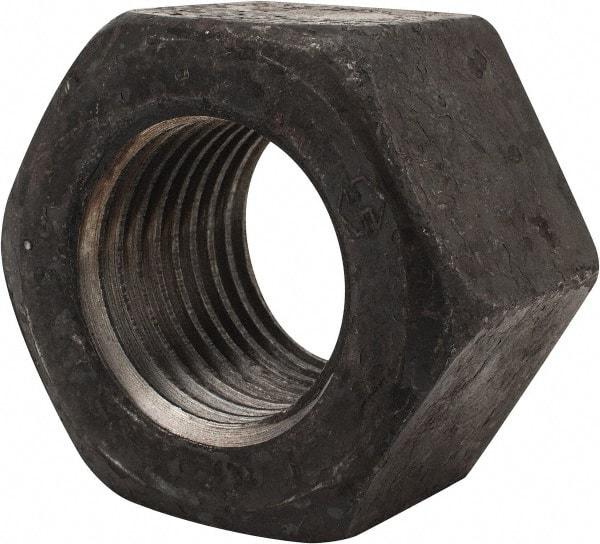 Value Collection - 2-1/2 - 4 UNC Steel Right Hand Heavy Hex Nut - 3-7/8" Across Flats, 2-29/64" High, Uncoated, 2B Class of Fit - Industrial Tool & Supply