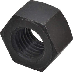 Value Collection - 7/8-9 UNC Steel Right Hand Heavy Hex Nut - 1-7/16" Across Flats, 55/64" High, Uncoated, 2B Class of Fit - Industrial Tool & Supply