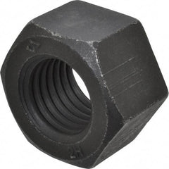Value Collection - 1-8 UNC Steel Right Hand Heavy Hex Nut - 1-5/8" Across Flats, 63/64" High, Uncoated, 2B Class of Fit - Industrial Tool & Supply
