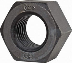 Value Collection - 1-1/8 - 7 UNC Steel Right Hand Heavy Hex Nut - 1-13/16" Across Flats, 1-7/64" High, Uncoated, 2B Class of Fit - Industrial Tool & Supply
