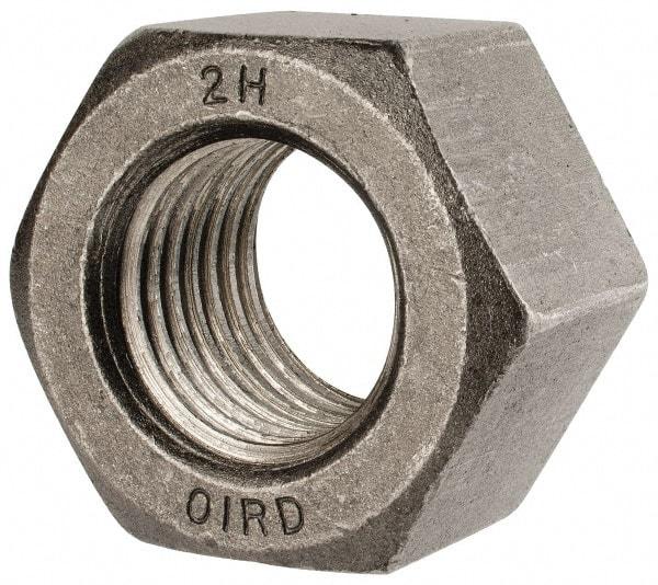 Value Collection - 1-1/2 - 6 UNC Steel Right Hand Heavy Hex Nut - 2-3/8" Across Flats, 1-15/32" High, Uncoated, 2B Class of Fit - Industrial Tool & Supply
