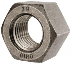 Value Collection - 1-1/2 - 6 UNC Steel Right Hand Heavy Hex Nut - 2-3/8" Across Flats, 1-15/32" High, Uncoated, 2B Class of Fit - Industrial Tool & Supply
