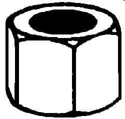 Value Collection - 1-1/8 - 12 UNF Steel Right Hand High Hex Nut - 1-13/16" Across Flats, 1-5/8" High, Uncoated - Industrial Tool & Supply
