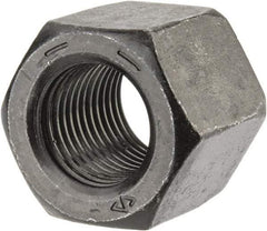 Value Collection - 9/16-18 UNF Steel Right Hand High Hex Nut - 7/8" Across Flats, 49/64" High, Uncoated - Industrial Tool & Supply