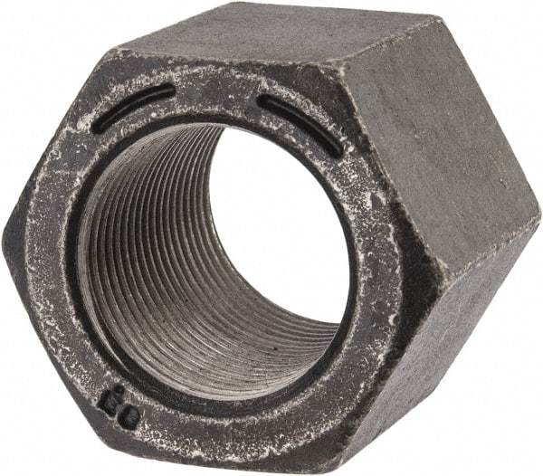 Value Collection - 1-1/4 - 12 UNF Steel Right Hand High Hex Nut - 1-13/16" Across Flats, 2-7/8" High, Uncoated - Industrial Tool & Supply