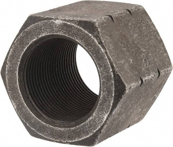 Value Collection - 1-1/2 - 12 UNF Steel Right Hand High Hex Nut - 2" Across Flats, 1-9/32" High, Uncoated - Industrial Tool & Supply