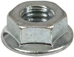 Value Collection - 5/16-18, 0.68" Flange Diam, Serrated Flange Nut - Grade Grade 2 Steel, Zinc-Plated Finish, 0.283" Flange Height - Industrial Tool & Supply