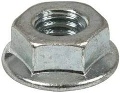 Value Collection - 5/16-18, 0.68" Flange Diam, Serrated Flange Nut - Grade Grade 2 Steel, Zinc-Plated Finish, 0.283" Flange Height - Industrial Tool & Supply