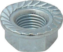 Value Collection - 1/2-20, 1.031" Flange Diam, Serrated Flange Nut - Grade Grade 2 Steel, Zinc-Plated Finish, 0.458" Flange Height - Industrial Tool & Supply